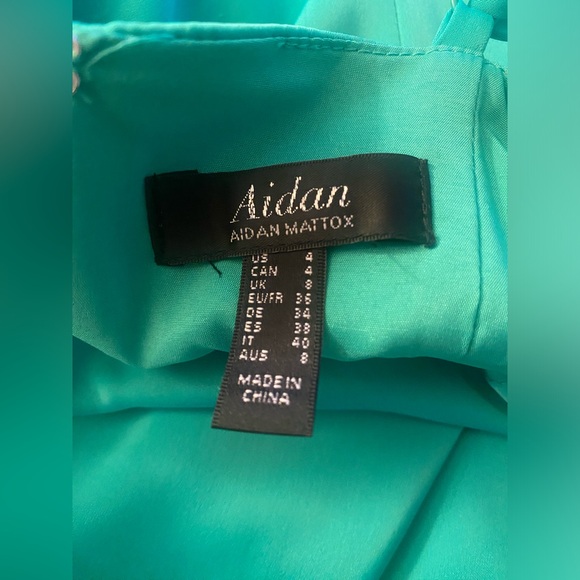 Aidan Mattox Cowl Neck Column Gown - Picture 7 of 7